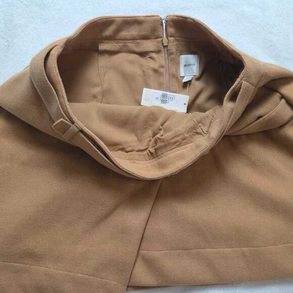 New 16 Maeve x Anthropologie Belted wrap mini skirt in Cedar - Picture 6 of 10